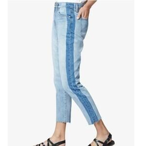 Sanctuary Denim Womens Charli Shadow Stripe Frayed Hem Skinny Jeans